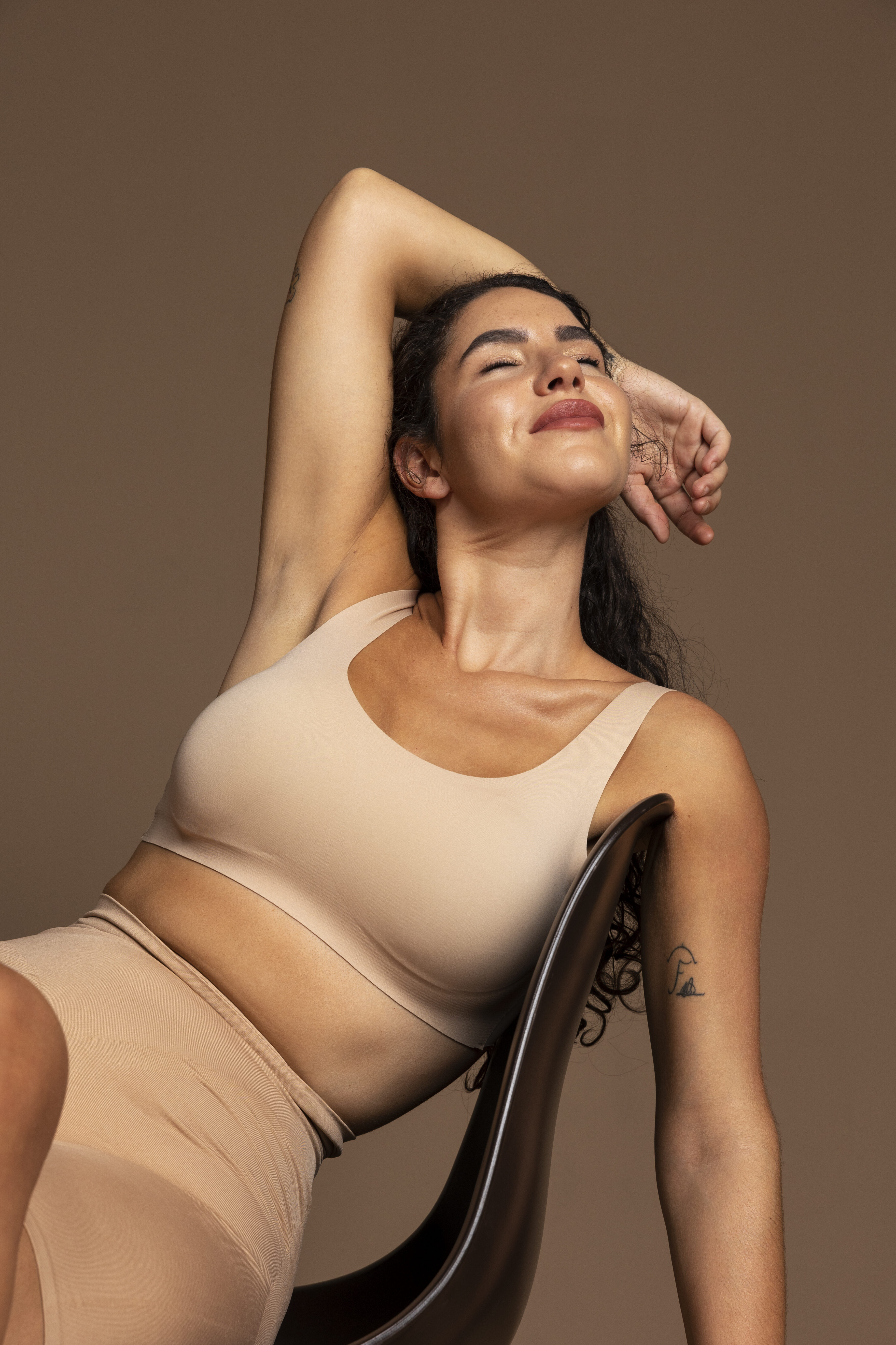 Portrait woman wearing shapewear