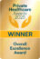 Certificated by - Winner Overall Excellence Award Private Healthcare Awards 2025
